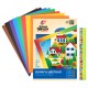 Цветная бумага А4 офсетная, 16 л., 8 цветов, в папке, ЛУЧ 'Школа творчества', 210х297 мм, 30С 1790-08