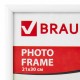 Рамка 21х30 см, пластик, багет 12 мм, BRAUBERG 'HIT2', белая, стекло, 390948