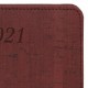 Ежедневник датированный 2021 А5 (138х213 мм) BRAUBERG 'Wood', кожзам, держатель для ручки, бордовый, 111378