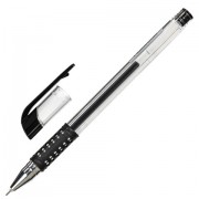Ручка гелевая с грипом STAFF 'Basic Needle' GP-679, ЧЕРНАЯ, игольчатый узел 0,5 мм, линия письма 0,35 мм, 143679