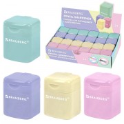 Точилка кросс-серия 'PASTEL', с контейнером, корпус ассорти, BRAUBERG, 273255