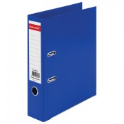 Папка-регистратор BRAUBERG 'EXTRA', 75 мм, синяя, двустороннее покрытие пластик, металлический уголок, 228571