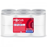 Бумага туалетная 170 м, FOCUS (Система Т2) 2-слойная, цвет белый, КОМПЛЕКТ 12 рулонов, 5036904