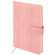 Еженедельник датированный 2026 А5 145х215 мм, BRAUBERG 'Augustus', под кожу, розовый, 117163