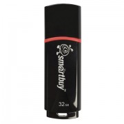 Флеш-диск 32 GB, SMARTBUY Crown, USB 2.0, черный, SB32GBCRW-K
