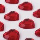 Стразы самоклеящиеся 'Сердце', красные, 16 мм, 18 шт., на подложке, ОСТРОВ СОКРОВИЩ, 661579
