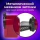 Точилка механическая BRAUBERG 'JET', металлический механизм, черный/бордовый, 222517