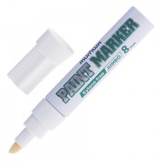 Маркер-краска лаковый (paint marker) MUNHWA 'Jumbo', 8 мм, БЕЛЫЙ, нитро-основа, алюминиевый корпус, JPM-05