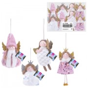 Украшение елочное 16 см, 'Принцесса', полиэстер, ассорти 4 дизайна, ЗОЛОТАЯ СКАЗКА, 592608