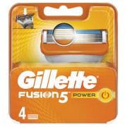 Сменные кассеты для бритья 4 шт., GILLETTE (Жиллет) 'Fusion Power', для мужчин