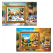 Альбом для рисования А4 20 л., скоба, обложка картон, BRAUBERG, 202х285 мм, 'Пейзаж' (2 вида), 105605