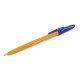 Ручка шариковая BRAUBERG 'Carina Orange', СИНЯЯ, корпус оранжевый, узел 1 мм, линия письма 0,5 мм, 141668