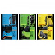 Блокнот МАЛЫЙ ФОРМАТ А6, 40 л., склейка, мелованная бумага, клетка, глянцевая ламинация, HATBER, 'Скорость и мощь', 077053, 40Б6лA1к