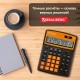 Калькулятор настольный BRAUBERG EXTRA COLOR-12-BKRG (206x155 мм), 12 разрядов, двойное питание, ЧЕРНО-ОРАНЖЕВЫЙ, 250478