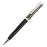 Ручка подарочная шариковая PIERRE CARDIN (Пьер Карден) 'Gamme', корпус черный/серый, акрил, хром, синяя, PC0873BP