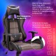 Кресло компьютерное BRABIX 'GT Racer GM-100', две подушки, ткань, экокожа, черное/коричневое, 531819