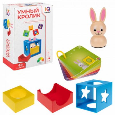 Настольная логическая игра IQ ТРЕНИНГ 'Умный кролик', 1TOY, Т25564