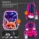 Ранец BRAUBERG PREMIUM, 2 отделения, с брелоком, 'Cute fox', LED-ЛАМПОЧКИ, 38х29х16 см, 272019