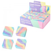 Ластик кросс-серия PASTEL, 34х34х14 мм, квадратный, ассорти, ЭКО ПВХ, BRAUBERG, 273210