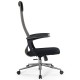 Кресло BRABIX PREMIUM 'Ultimate EX-801' хром, плотная двойная сетка Х2, черное/коричневое, 532920