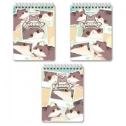 Блокнот МАЛЫЙ ФОРМАТ А6 108х145 мм, 60 л., гребень, картон, клетка, кросс-серия 'МИЛЫЕ КОТЫ', BRAUBERG, 116987