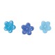 Бусины для творчества 'Цветы', 10 мм, 30 грамм, бирюзовые, светло-голубые, голубые, ОСТРОВ СОКРОВИЩ, 661246