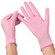 Перчатки нитриловые смотровые SFM Supersoft PINK, Германия, 100 пар (200 штук), размер 7-8, M (средний), розовые