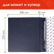 Альбом нумизмата для 380 монет (диаметр до 38 мм) и купюр, 253х238 мм, синий, ОСТРОВ СОКРОВИЩ, 237960