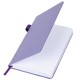 Блокнот А5 135x212 мм BRAUBERG 'Edge', под кожу, резинка, держатель, 80 л., клетка, сиреневый, 117150
