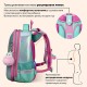Ранец BRAUBERG SHINY, 2 отделения, с брелоком, 'Сказочный единорог', 38х28х14 см, 270694
