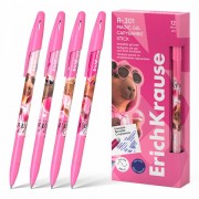 Ручка стираемая гелевая ERICH KRAUSE 'R-301' CapyBarbara, СИНЯЯ, линия 0,5 мм, 63141