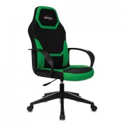 Кресло компьютерное BRABIX 'Alpha GM-018', ткань/экокожа, черное/зеленое, 532639, GM-018_532639