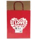 Пакет подарочный (1 штука) 26х13х32 см (L) 'Love Kraft', крафт, ЗОЛОТАЯ СКАЗКА, 700843