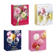 Пакет подарочный (1 штука) 41х19х49 см (XXL), 'Super Jumbo', ассорти, глиттер, фольга, ЗОЛОТАЯ СКАЗКА, 700829