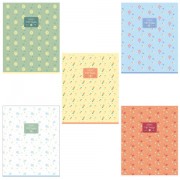 Тетрадь А5 48 л., HATBER, скоба, клетка, обложка картон, тиснение, Цветочный орнамент (микс), 092867, 48Т5тВ1