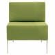 Кресло мягкое 'Хост' М-43, 620х620х780 мм, без подлокотников, экокожа, светло-зеленое