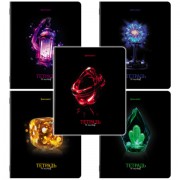 Тетради ДЭК А5 48 л. КОМПЛЕКТ 5 шт. BRAUBERG, скоба, клетка, глянцевый лак, 'SHADE', 404936