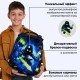 Ранец BRAUBERG PREMIUM, 2 отделения, с брелоком, 'Неоновый рыцарь', объемный дизайн, 38х29х16 см, 274395