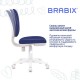 Кресло детское BRABIX 'Fancy MG-201W', без подлокотников, пластик белый, синее, 532413, MG-201W_532413