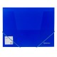 Папка на резинках BRAUBERG 'Neon', неоновая, синяя, до 300 листов, 0,5 мм, 227463