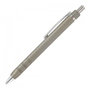 Ручка бизнес-класса шариковая BRAUBERG Opus, СИНЯЯ, корпус серый с хромом, линия 0,5м, 143493