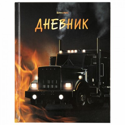 Дневник 1-4 класс 48 л., твердый, BRAUBERG, глянцевая ламинация, с подсказом, 'Fire Road', 106356