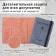 Обложка для паспорта и документов с защитой НАБОР 2 шт., 9 карманов, резинка, экокожа, темно-голубая/розовая, BRAUBERG, 238764