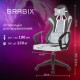 Кресло компьютерное BRABIX 'Forcer GM-127', 2 подушки, ткань, серое/светло-голубое, 533214