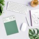 Блокнот А5, 80 л., силиконовый гребень, обложка пластик, клетка, BRAUBERG, зеленый, 117560