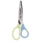 Ножницы ЮНЛАНДИЯ, 135 мм, с футляром для лезвий, мятно-голубые, блистер, 237110