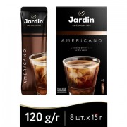 Кофе растворимый порционный JARDIN '3 в 1 Американо', КОМПЛЕКТ 8 пакетиков по 15 г, 1691-10