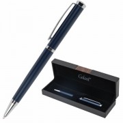Ручка подарочная шариковая GALANT 'Ricardo', корпус темно-синий, детали серебро, узел 0,7 мм, линия письма 0,5 мм, синяя, 144168