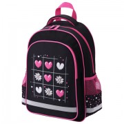 Рюкзак ПИФАГОР SCHOOL, 1 отделение, 3 кармана, 'Tic-tac-love', 38x28х14 см, 274438