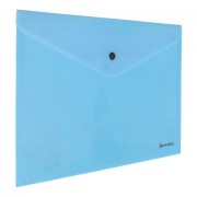 Папка-конверт с кнопкой BRAUBERG 'Pastel', А4, до 100 листов, непрозрачная, аквамарин, 0,18 мм, 270474